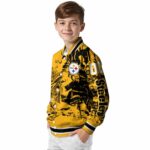 personalized pittsburgh steelers fishing art gold jacket best selling