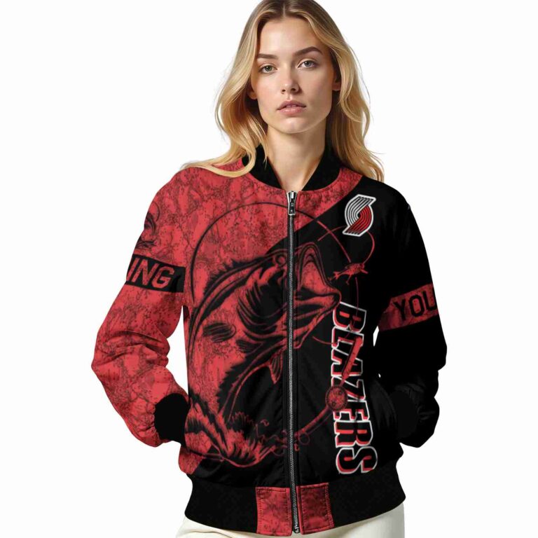 personalized portland trail blazers fishing rod black jacket latest model