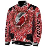 personalized portland trail blazers heart explosion red jacket best selling