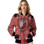 personalized portland trail blazers heart explosion red jacket best selling
