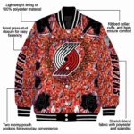 personalized portland trail blazers heart explosion red jacket best selling