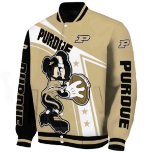 personalized purdue boilermakers mickey football gold white jacket best selling