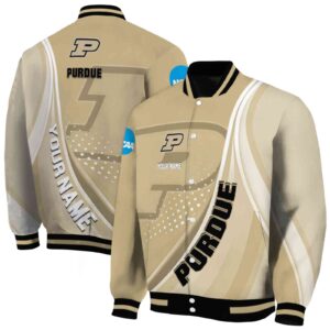 personalized purdue boilermakers wave patterns gold jacket fashion forward