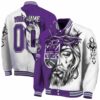 personalized sacramento kings jesus tears purple white jacket fashion forward