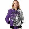personalized sacramento kings jesus tears purple white jacket latest model