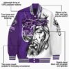 personalized sacramento kings jesus tears purple white jacket new arrival