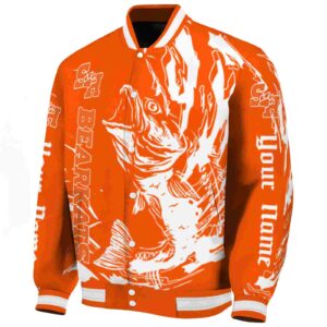 personalized sam houston bearkats fishing passion orange white jacket best selling