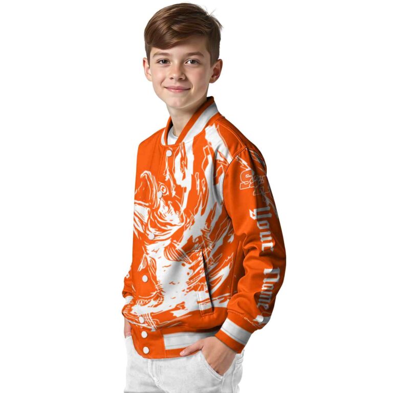 personalized sam houston bearkats fishing passion orange white jacket trendy