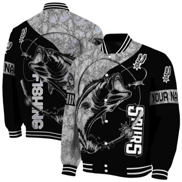 personalized san antonio spurs fishing rod black jacket fashion forward
