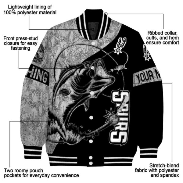 personalized san antonio spurs fishing rod black jacket new arrival
