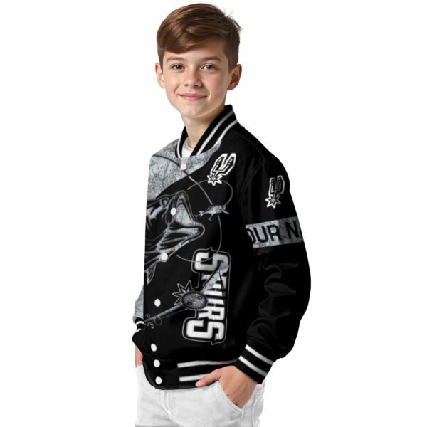 personalized san antonio spurs fishing rod black jacket trendy