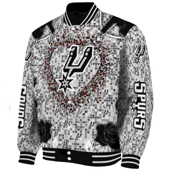 personalized san antonio spurs heart explosion silver jacket best selling