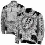 personalized san antonio spurs heart explosion silver jacket best selling