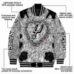 personalized san antonio spurs heart explosion silver jacket best selling