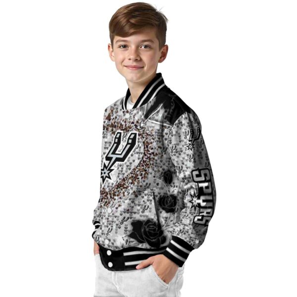 personalized san antonio spurs heart explosion silver jacket trendy