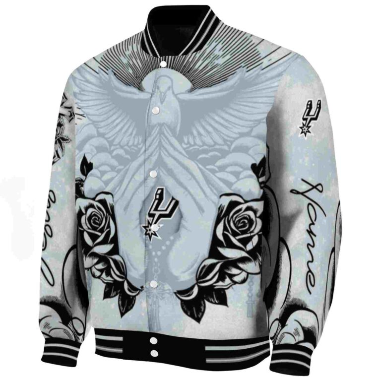 personalized san antonio spurs praying hands silver jacket best selling