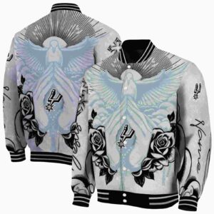 personalized san antonio spurs praying hands silver jacket fashion forward