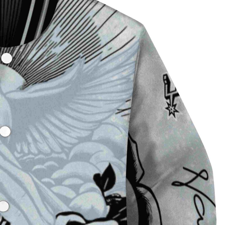 personalized san antonio spurs praying hands silver jacket premium grade