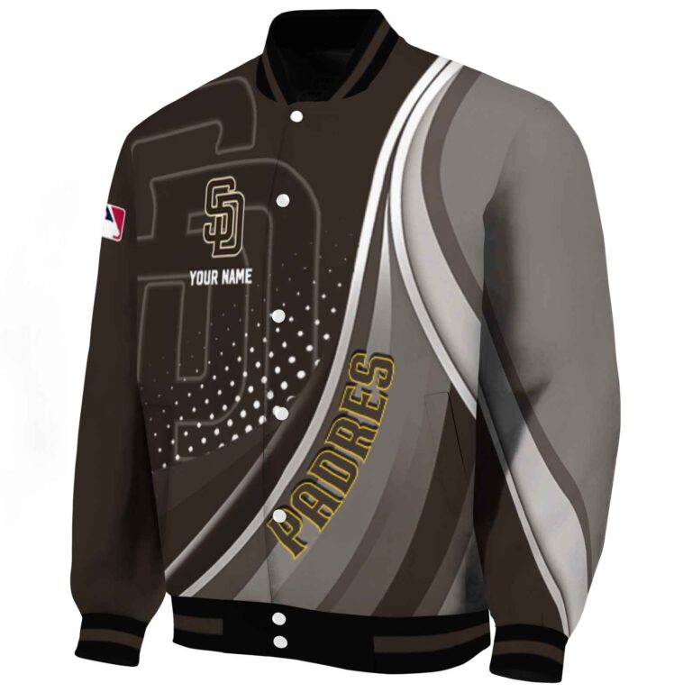 personalized san diego padres wave patterns brown jacket best selling