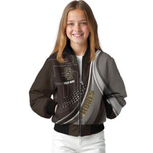 personalized san diego padres wave patterns brown jacket top rated