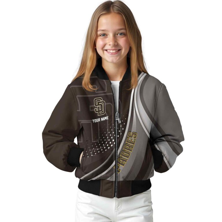 personalized san diego padres wave patterns brown jacket top rated