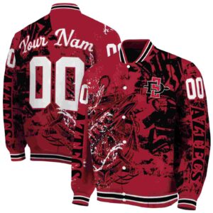 personalized san diego state aztecs fishing art red jacket fashion forward