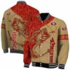 personalized san francisco 49ers fishing rod gold jacket fashion forward