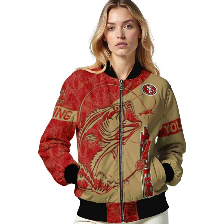 personalized san francisco 49ers fishing rod gold jacket latest model
