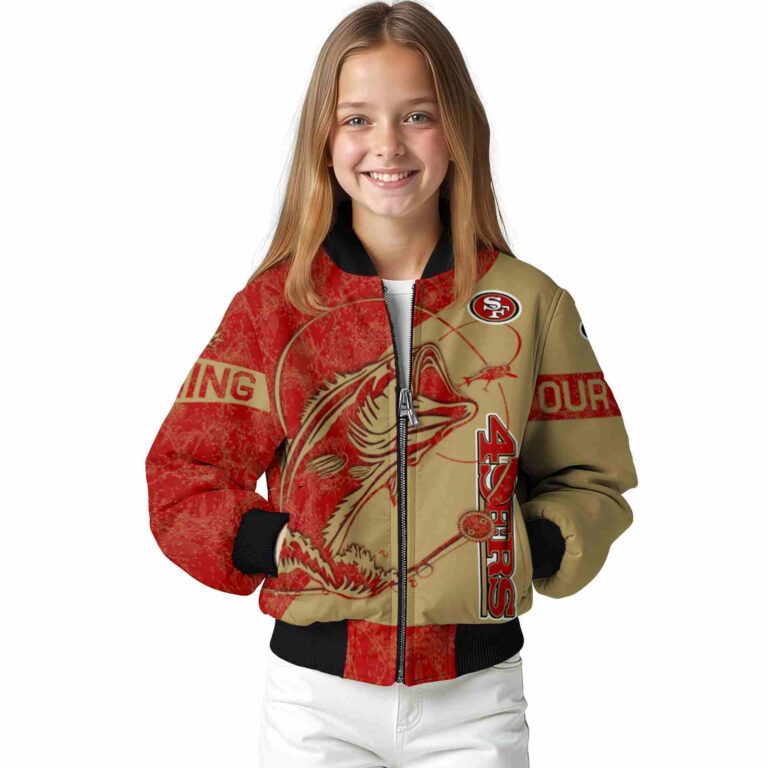 personalized san francisco 49ers fishing rod gold jacket top rated