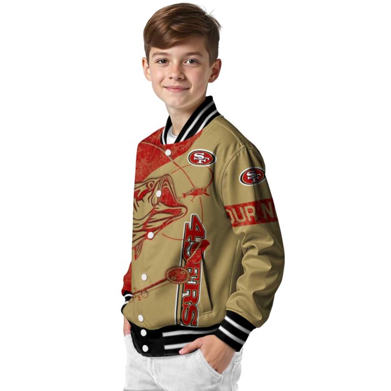 personalized san francisco 49ers fishing rod gold jacket trendy