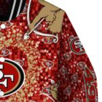 personalized san francisco 49ers heart explosion red jacket best selling
