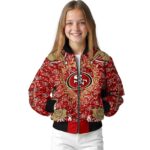 personalized san francisco 49ers heart explosion red jacket best selling