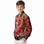 personalized san francisco 49ers heart explosion red jacket best selling