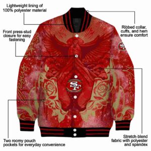personalized san francisco 49ers praying hands red jacket new arrival