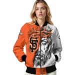 personalized san francisco giants jesus tears orange white jacket best selling