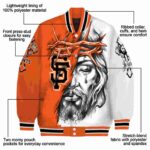 personalized san francisco giants jesus tears orange white jacket best selling