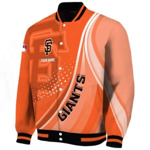 personalized san francisco giants wave patterns orange jacket best selling