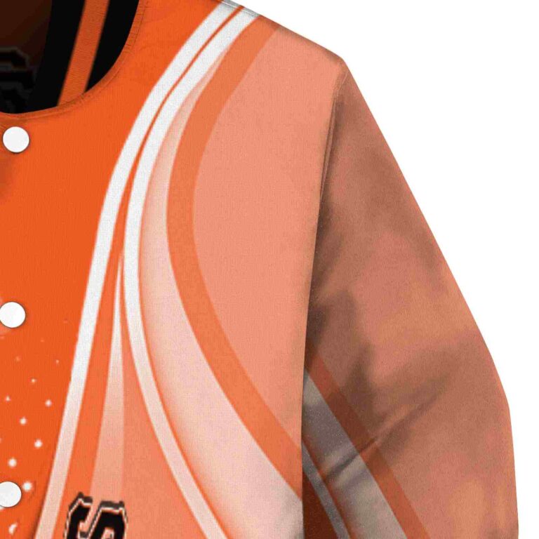 personalized san francisco giants wave patterns orange jacket premium grade