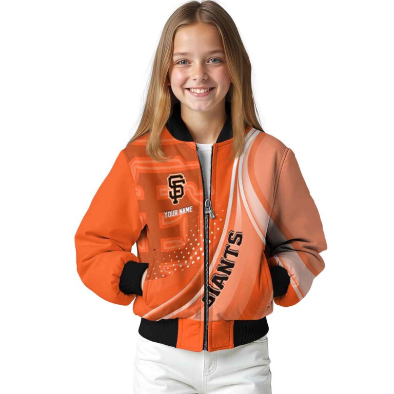 personalized san francisco giants wave patterns orange jacket top rated