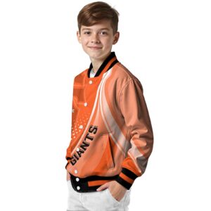 personalized san francisco giants wave patterns orange jacket trendy
