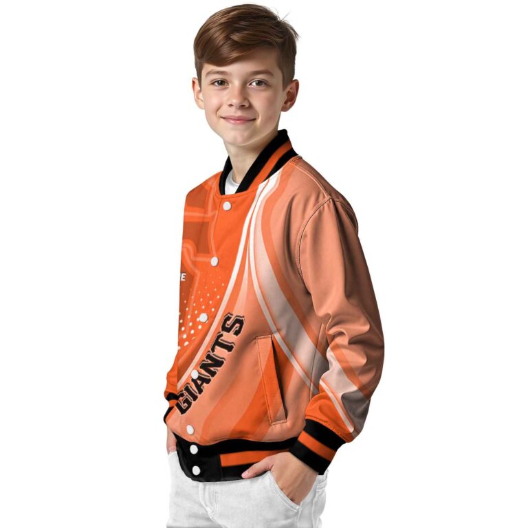 personalized san francisco giants wave patterns orange jacket trendy
