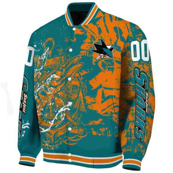 personalized san jose sharks fishing art teal jacket best selling