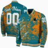 personalized san jose sharks fishing art teal jacket fashion forward