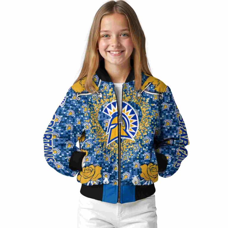 personalized san jose state spartans heart explosion blue jacket top rated