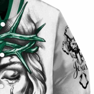 personalized saskatchewan roughriders jesus tears green white jacket premium grade