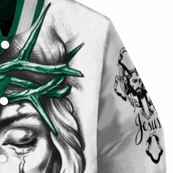 personalized saskatchewan roughriders jesus tears green white jacket premium grade