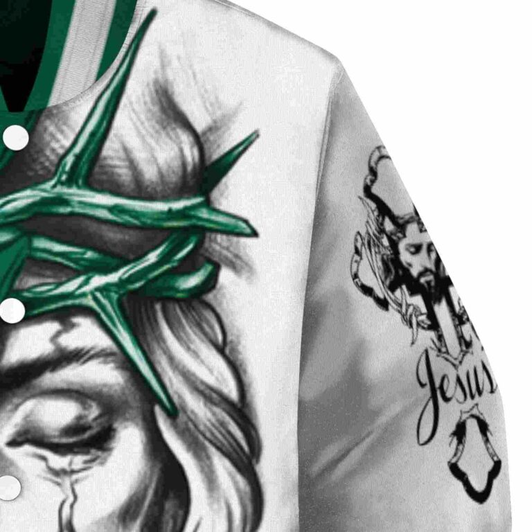 personalized saskatchewan roughriders jesus tears green white jacket premium grade