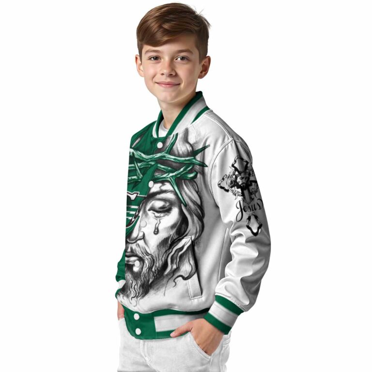personalized saskatchewan roughriders jesus tears green white jacket trendy