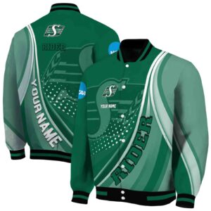 personalized saskatchewan roughriders wave patterns green jacket fashion forward