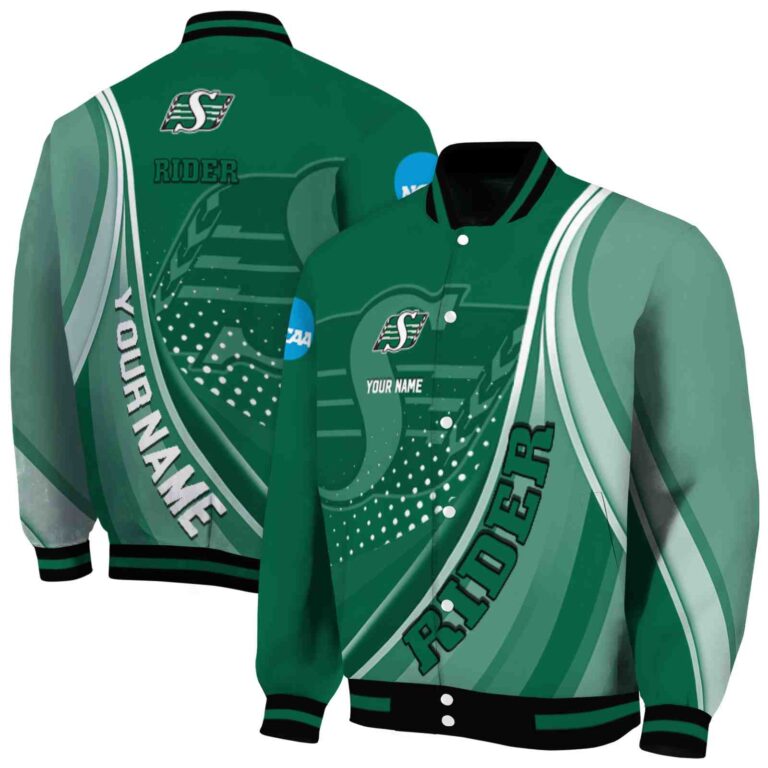 personalized saskatchewan roughriders wave patterns green jacket fashion forward